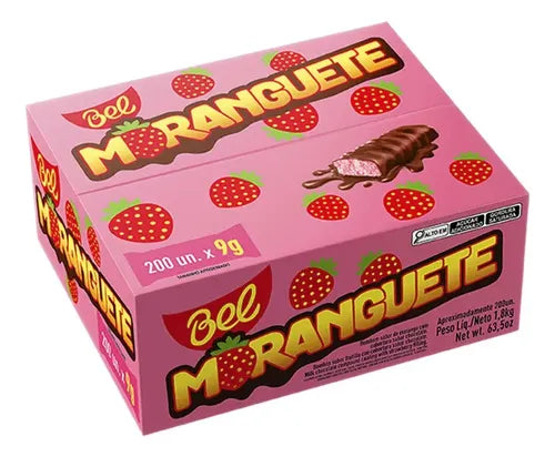 Moranguete Bombom De Chocolate - 200 Unidades X 9g 1.800g